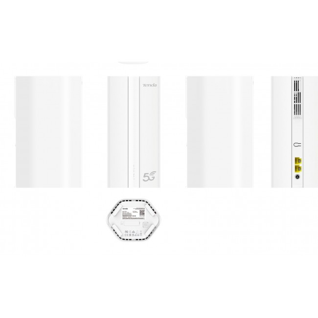Tenda 5G01 wireless router Gigabit Ethernet Dual-band (2.4 GHz / 5 GHz) 5G White