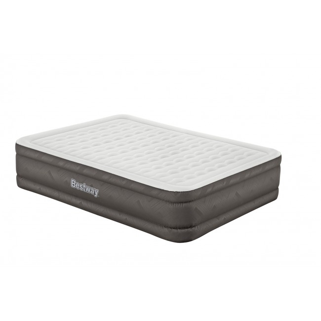 Bestway Fortech Air Mattress Queen with Built-in AC Pump and Antimicrobial Coating 2.03 m x 1.52 m x 46 cm