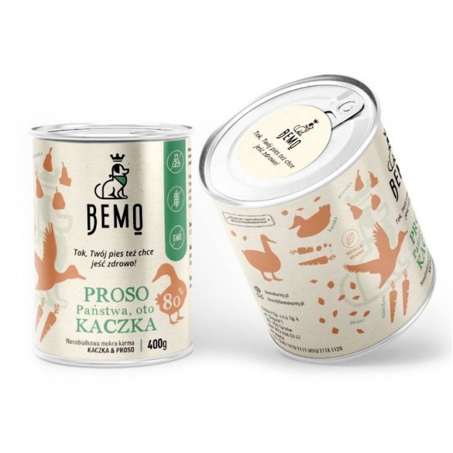 BEMO Proso Pa stwa oto Kaczka Mono - wet dog food - 400g