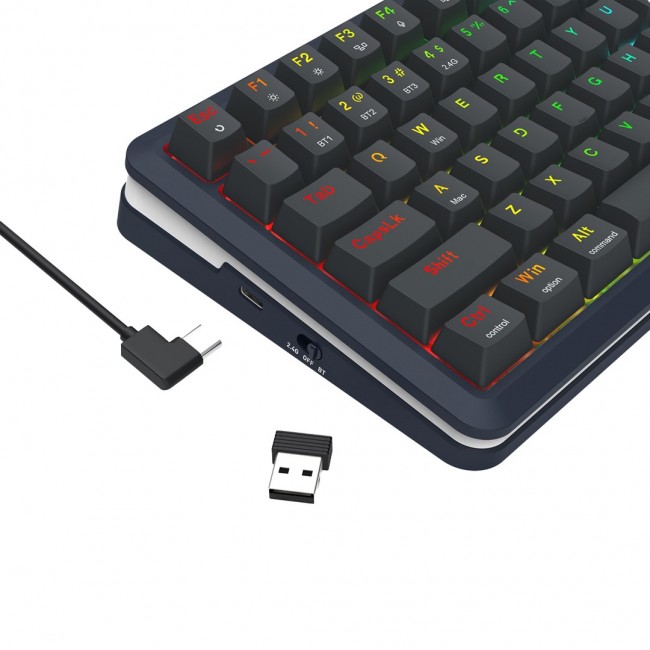REDRAGON K708-RGB-PRO FLEKACT keyboard USB + RF Wireless + Bluetooth Black REDRAGON K708-RGB-PRO FLEKACT keyboard USB + RF Wireless + Bluetooth Black