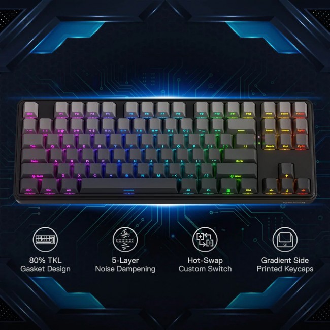 REDRAGON K707SP-RGB-PRO StarBlade keyboard USB + RF Wireless + Bluetooth Black