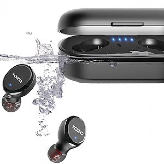 TOZO T10S True Wireless Stereo (TWS) In-Ear USB Type-C Bluetooth Headset Black