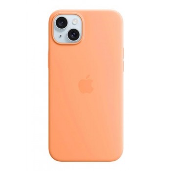 Silicone Case with MagSafe Sorbet Orange iPhone 15 Plus
