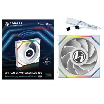 Lian Li UNI FAN SL Wireless LCD 120 Reverse Blade Computer case 12 cm White 1 pc(s)