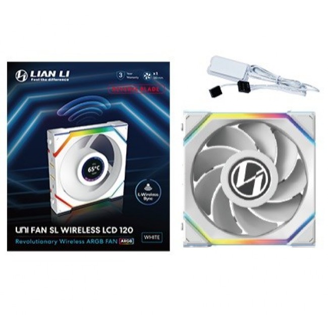 Lian Li UNI FAN SL Wireless LCD 120 Reverse Blade Computer case 12 cm White 1 pc(s) Lian Li UNI FAN SL Wireless LCD 120 Reverse Blade Computer case 12 cm White 1 pc(s)