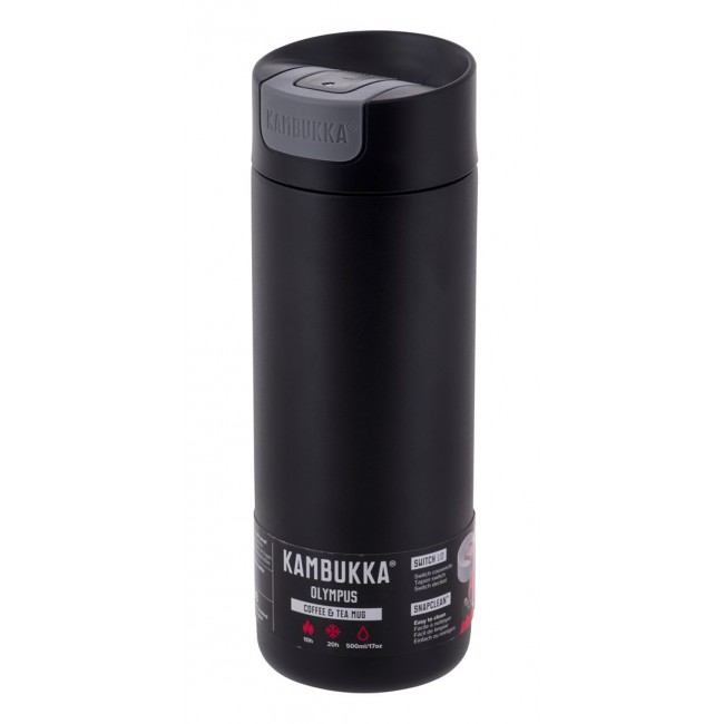 Kambukka Olympus Matte Black - thermal mug, 500 ml Kambukka Olympus Matte Black - thermal mug, 500 ml