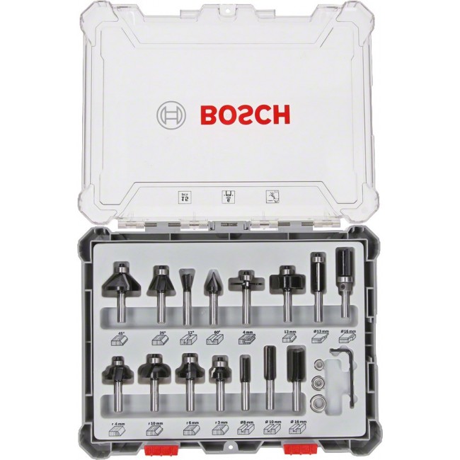 Bosch 2 607 017 471 router bit Bit set 15 pc(s) Bosch 2 607 017 471 router bit Bit set 15 pc(s)