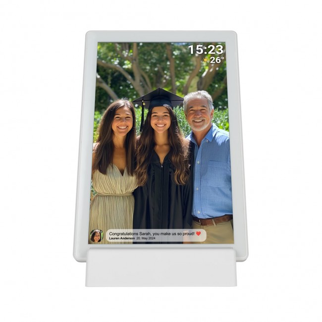 Denver PFF-1070W digital photo frame White 25.6 cm (10.1