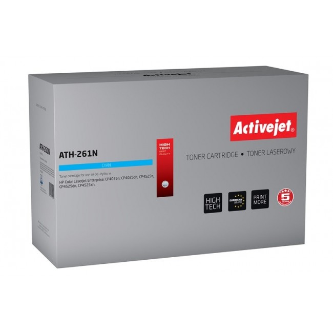 Activejet ATH-261N toner (replacement for HP CE261A Supreme 11000 pages cyan) Activejet ATH-261N toner (replacement for HP CE261A Supreme 11000 pages cyan)