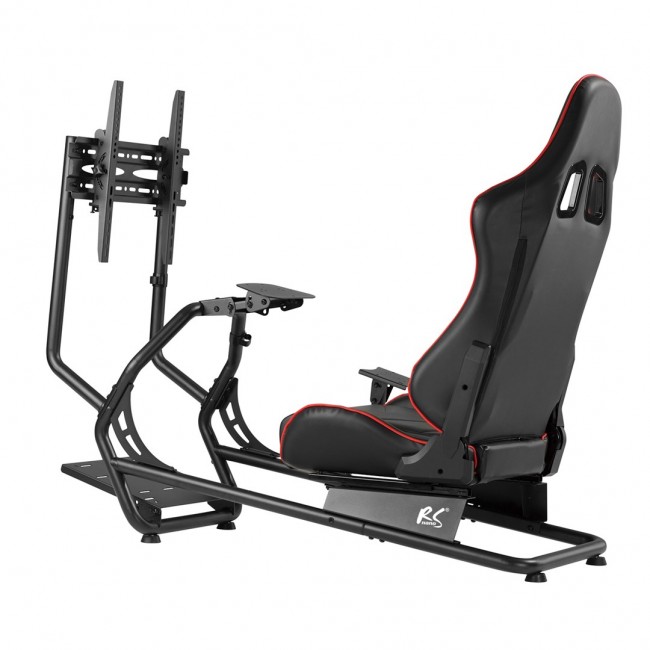 NanoRS RS160 Gaming Chair Racing Simulator Stand 3 in 1 PC Console Gamers Synthetic Leather Cover Steering Wheel Stand TV Bracket Up to 50 NanoRS RS160 Gaming Chair Racing Simulator Stand 3 in 1 PC Console Gamers Synthetic Leather Cover Steering Wheel Stand TV Bracket Up to 50