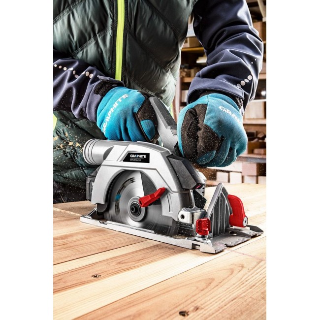 Graphite 58G023 portable circular saw 16.5 cm Grey, Red, Silver 4200 RPM Graphite 58G023 portable circular saw 16.5 cm Grey, Red, Silver 4200 RPM
