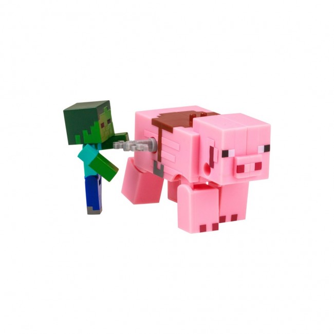MINECRAFT S2 3D WIND-UP TOY - BABY ZOMBIE & PIG