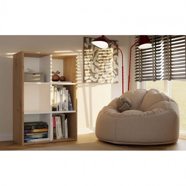 MALAX MINI 2X3 ARTISAN/WHITE BOOKCASE MALAX MINI 2X3 ARTISAN/WHITE BOOKCASE