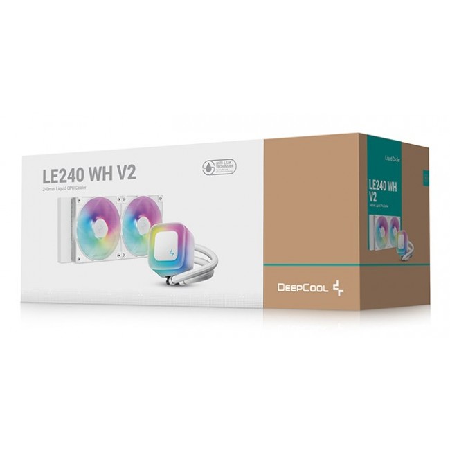 DeepCool LE240 V2 Processor All-in-one liquid cooler 12 cm White