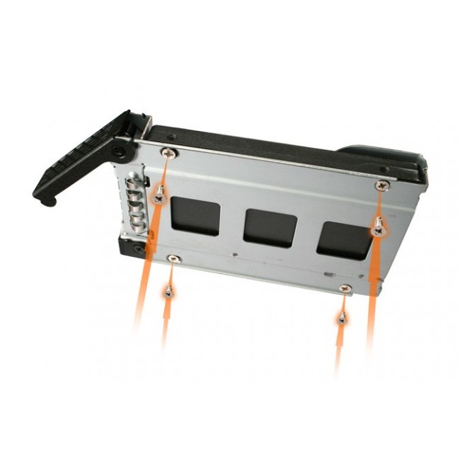 Icy Dock MB994TK-B drive bay panel Storage drive tray Black, Silver