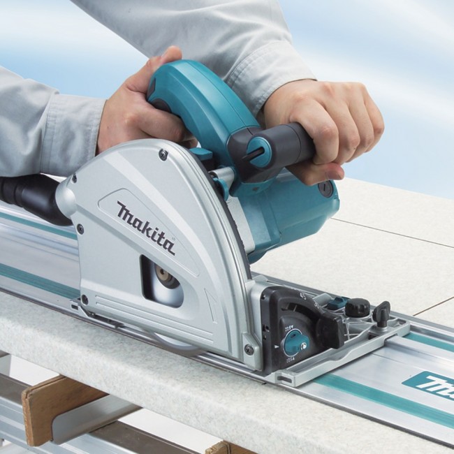 Makita SP6000J portable circular saw 16.5 cm Black, Blue 5800 RPM 1300 W