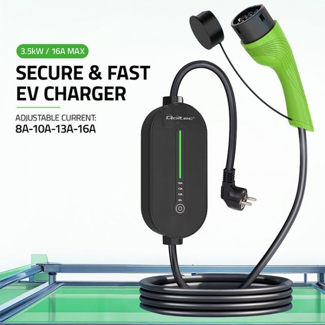 Mobile charger for EV cars, Type2, 3.5kW, 5m Mobile charger for EV cars, Type2, 3.5kW, 5m