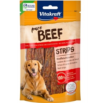 VITAKRAFT Pure Beef Strips - dog treat - 80 g