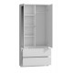 Topeshop SS-90 BIEL LUSTRO bedroom wardrobe/closet 5 shelves 2 door(s) White Topeshop SS-90 BIEL LUSTRO bedroom wardrobe/closet 5 shelves 2 door(s) White