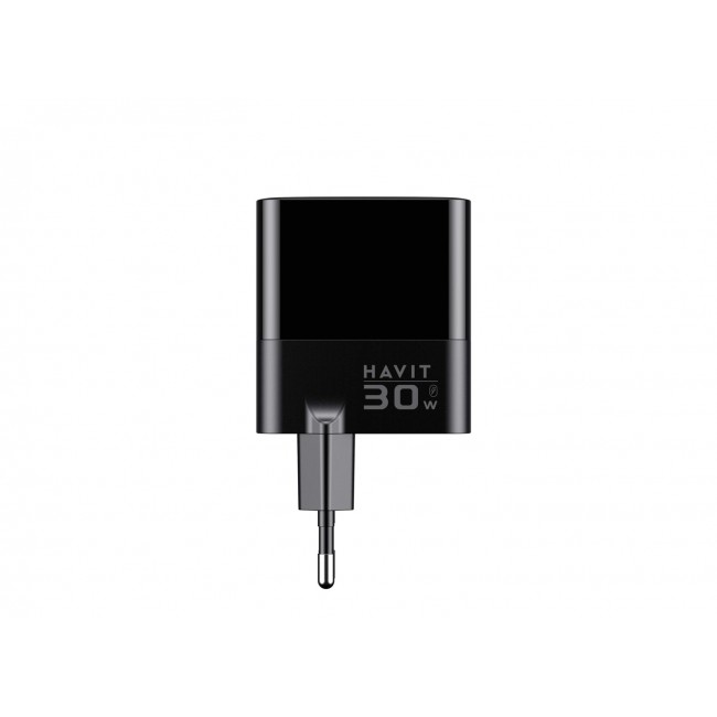 Havit UCLE001 EU - GaN three-port charger 30 W, black Havit UCLE001 EU - GaN three-port charger 30 W, black