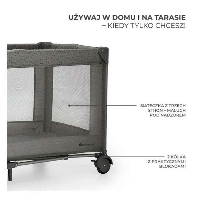 KinderKraft travel cot JOY 2 DARK GREY KinderKraft travel cot JOY 2 DARK GREY