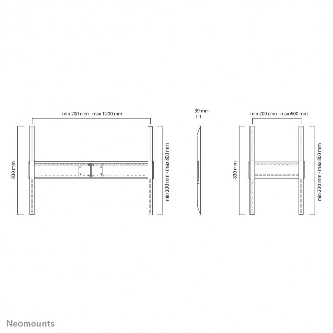 Neomounts LFD-W1500 TV mount wall 60-100
