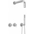 Concealed shower set with hand shower - with horizontal mixer