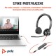 Wired Headset POLY Blackwire 3325 Stereo Microsoft Teams Certified USB-C Headset with 3.5mm Plug and USB-C/A Adapter
