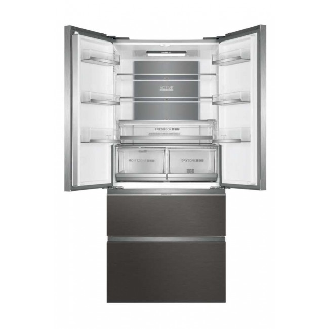 Haier FD 83 Serie 7 HB18FGSAAA Fridge-freezer, double-opening 539 l E Silver, Titanium