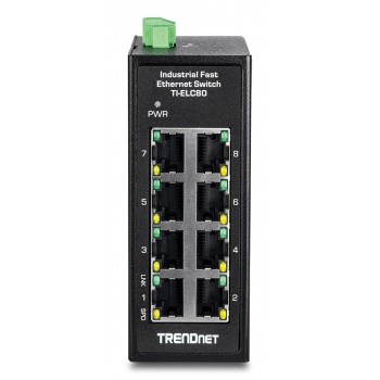 Trendnet TI-ELC80 network switch Unmanaged Fast Ethernet (10/100) Black