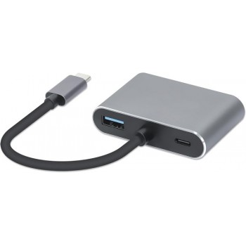 iBox IUHCHDVGA USB Type-C Hub 4-in-1 USB 3.0 + PD 100W + HDMI 4K 30Hz + VGA Full HD