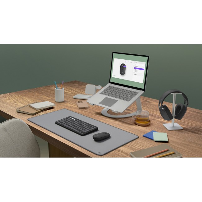 Logitech Pebble 2 M350s mouse Travel Ambidextrous RF Wireless + Bluetooth Optical 4000 DPI