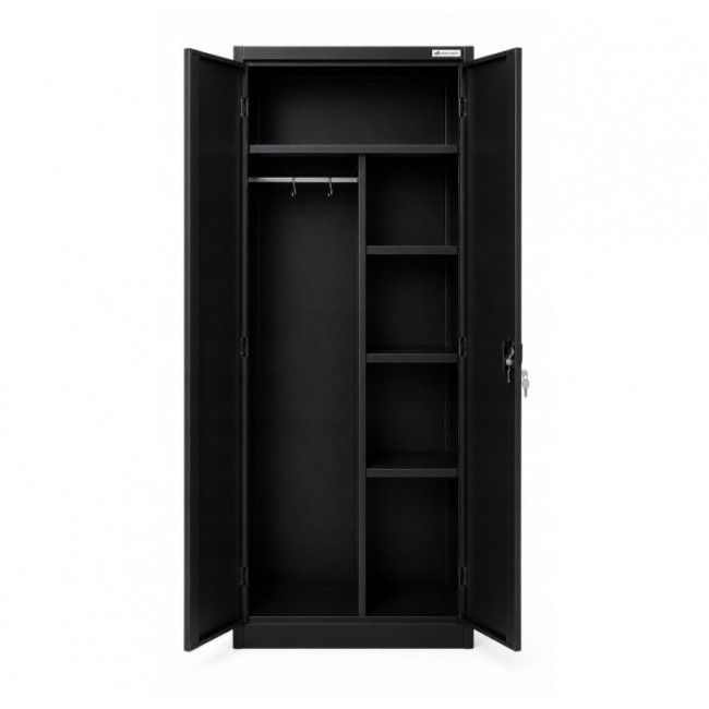 Iron Mate SATURN Metal Utility Cupboard 185x90x45 Black RAL9005