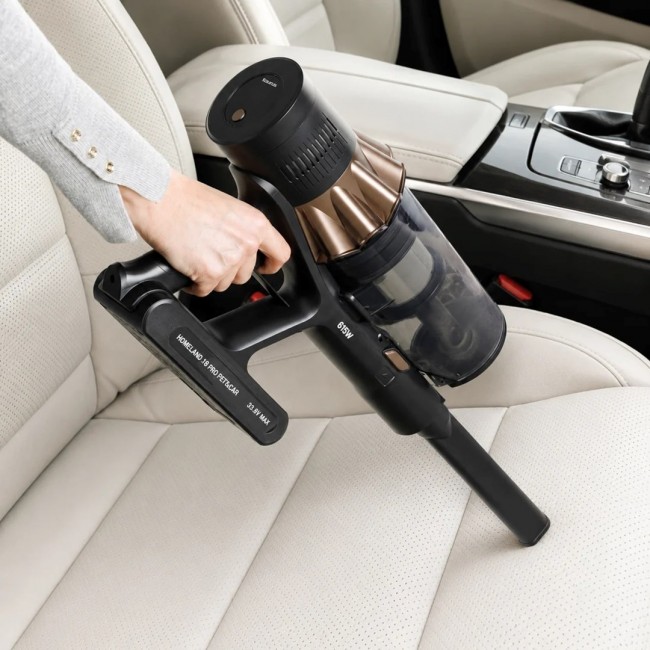 Taurus Homeland X9 Pro Pet & Car Cordless Stick Vacuum Cleaner Battery-powered Dry HEPA Bagless 0.7 l 615 W Black, Brown 2.5 Ah Taurus Homeland X9 Pro Pet & Car Cordless Stick Vacuum Cleaner Battery-powered Dry HEPA Bagless 0.7 l 615 W Black, Brown 2.5 Ah