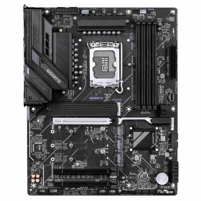 GIGABYTE Z890 D PLUS Motherboard - Supports Intel Core Ultra (Series 2) CPUs, 12+1+2 phases VRM, up to 9466MHz DDR5 (OC), 1xPCIe 5.0 M.2 + 3xPCIe 4.0 M.2, 2.5GbE LAN, USB 3.2 Gen 2