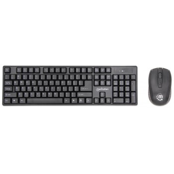 Manhattan 178990 keyboard Mouse included Universal RF Wireless Black