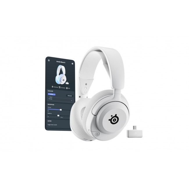 Steelseries Arctis Nova 5P Wireless Headset Head-band Gaming USB Type-C Bluetooth White Steelseries Arctis Nova 5P Wireless Headset Head-band Gaming USB Type-C Bluetooth White