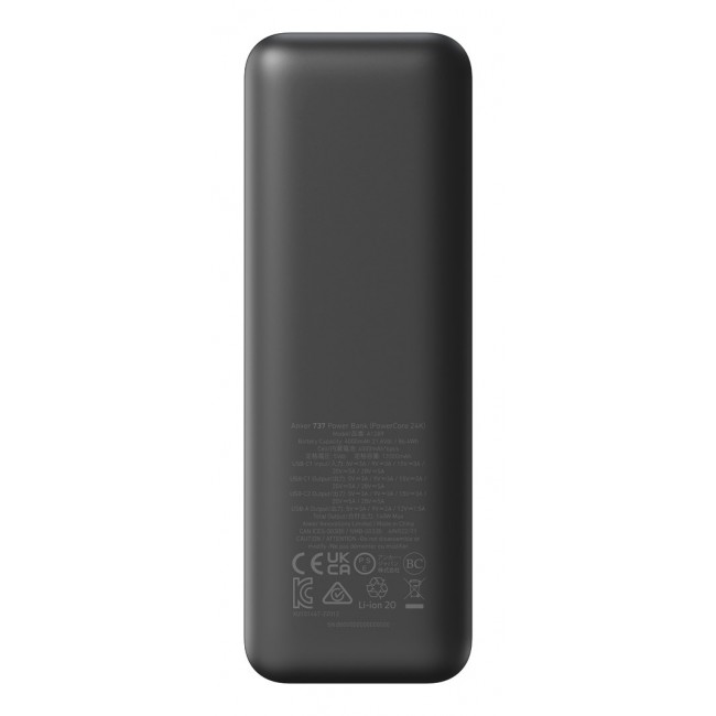 Anker Power Bank 737 24000mAh Black, Silver