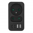 Maclean current socket x2 + 4xUSB, splitter with 2 sockets, 2xUSB A, 2xUSB C PD 20W, 1x16A + 1x6A, MCE249 F/B Maclean current socket x2 + 4xUSB, splitter with 2 sockets, 2xUSB A, 2xUSB C PD 20W, 1x16A + 1x6A, MCE249 F/B