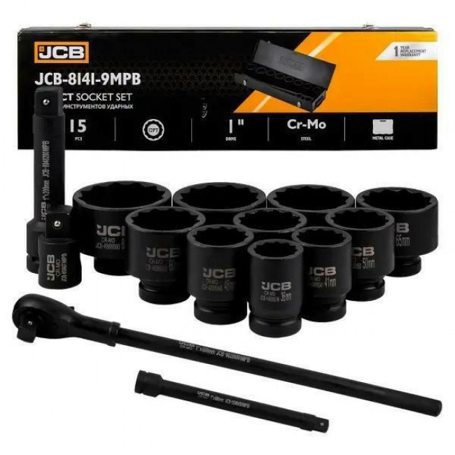 JCB ZESTAW KLUCZY UDAR.15el. 1 JCB ZESTAW KLUCZY UDAR.15el. 1