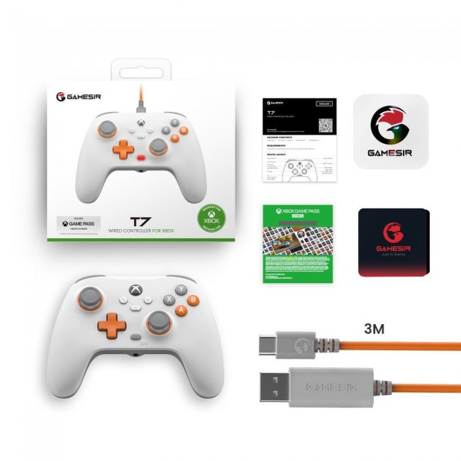 GameSir T7 White USB Gamepad Analogue / Digital PC, Xbox One S, Xbox One X, Xbox Series S, Xbox Series X