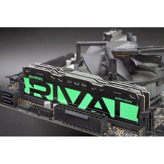 Goodram *DDR4 Rival Radiant 32GB (2*16)/3200 CL16 Green memory module 2 x 16 GB 3200 MT/s 288-pin DIMM
