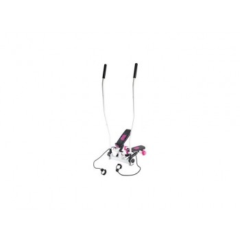 Pink diagonal stepper with movable arms and cables HMS S3085