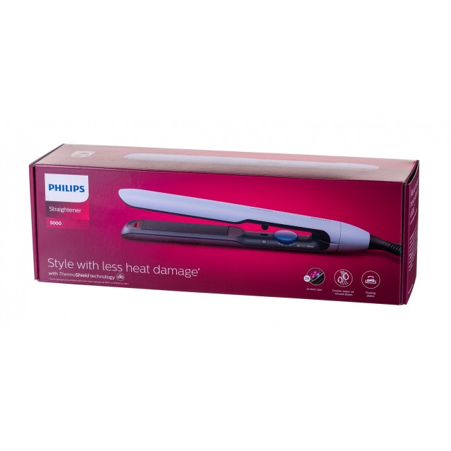 Hair Straightener Philips 5000 series BHS520/00 Warm Black, White 1.8 m