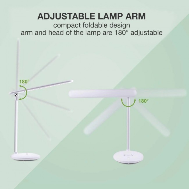 Techly I-LAMP-DSK9 table lamp 3 W LED G White Techly I-LAMP-DSK9 table lamp 3 W LED G White