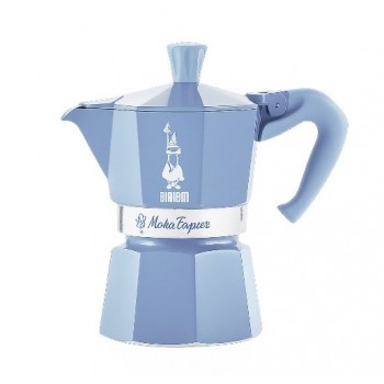 Bialetti Moka Express 3tz Coffee maker set + almond coffee 250 g Blue