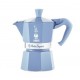 Bialetti Moka Express 3tz Coffee maker set + almond coffee 250 g Blue