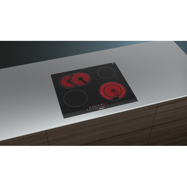 Siemens ET675FNP1E hob Black, Stainless steel Built-in Ceramic 4 zone(s)