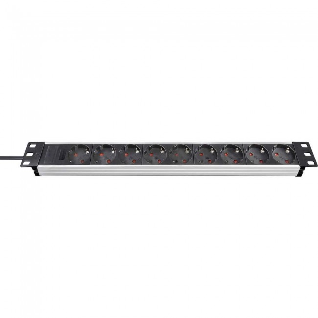 Brennenstuhl 1390007009 power extension 2 m 9 AC outlet(s) Aluminium, Black