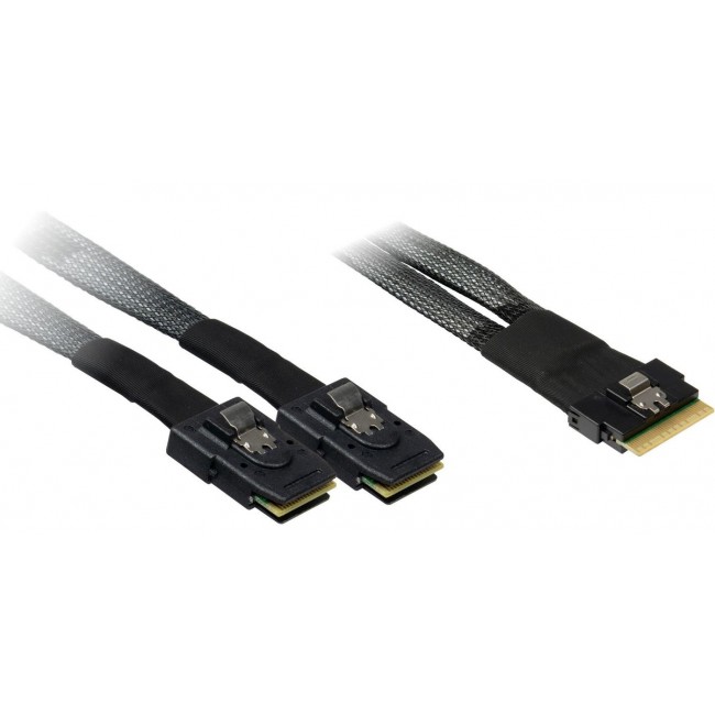 Inter-Tech 88885641 Serial Attached SCSI (SAS) cable 0.75 m 24 Gbit/s Black